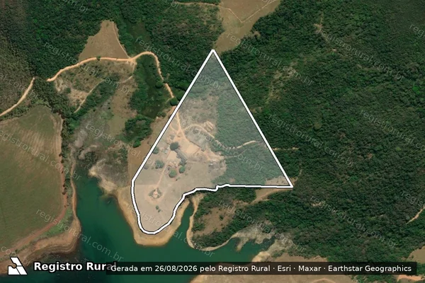Imagem de satélite de Fazenda Vargem Alegre - Transcrição 13.621, fls.143, L.3-O em Carmo do Rio Claro - MG