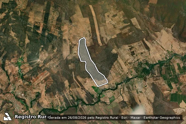 Imagem de satélite de Fazenda Estância Bandeira - PARCELA 1 em Jaborandi - BA