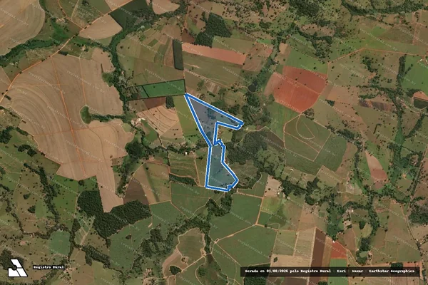 Imagem de satélite de FAZENDA CÓRREGO GRANDE - Matrícula R-3/M-8486,R-2/M-8168,R-2/M-8175 em Carmo do Rio Verde - GO