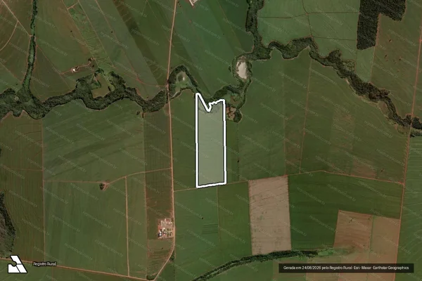 Imagem de satélite de Área de terras Parte dos Lotes n°s 9, 10 e 29 - PARCELA 01 em Mariluz - PR