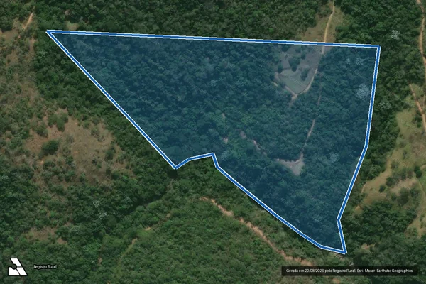 Imagem de satélite de FAZENDA DEBRET - Parcela 1 em Paty do Alferes - RJ