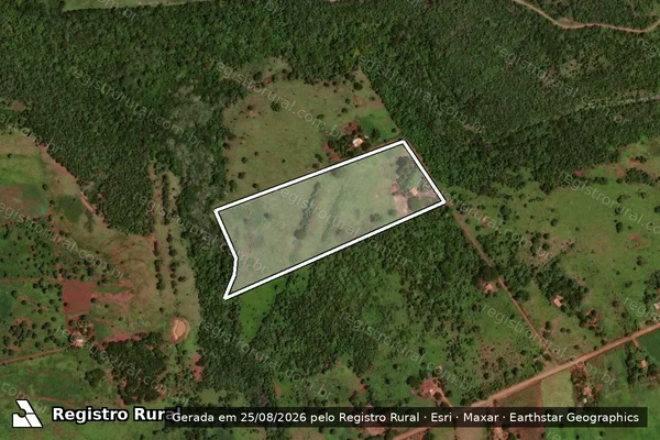 Imagem de satélite de Projeto de Assentamento Santa Mônica - Lote 202 FETAGRI em Terenos - MS