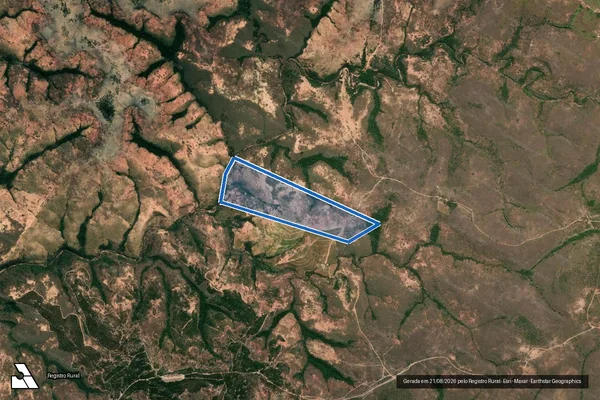 Imagem de satélite de FAZENDA PEDRÕES OU RIBEIRO MANSO - Gleba 02 em São Gonçalo do Abaeté - MG