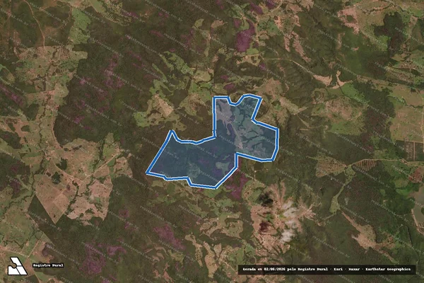 Imagem de satélite de FAZENDA CANABRAVA - 001 em São Domingos - GO