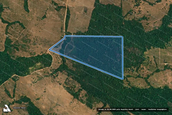 Imagem de satélite de Fazenda Águas Claras - Lote 21 - Parcela 1 em Cotriguaçu - MT