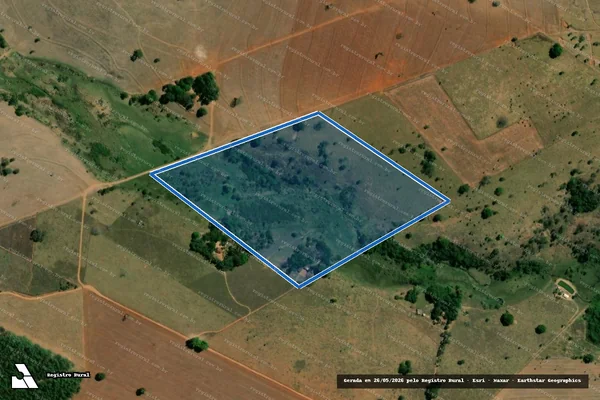 Imagem de satélite de FAZENDA PALMEIRAS DENOMINADO FLORZEIRA - Parte 1 em Campestre de Goiás - GO