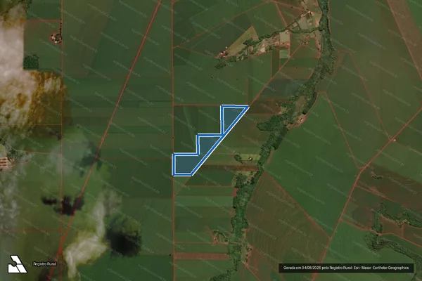 Imagem de satélite de Lotes Rurais 52 A 61, 63,64,70,71,75,76,79 A 83, 84, 93 A 102,110 A 113 - PARCELA 03 em Assis Chateaubriand - PR