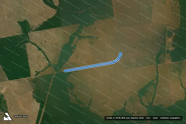 Imagem de satélite de Fazenda São Jorge - Rodovia MT-480 em Santo Afonso - MT