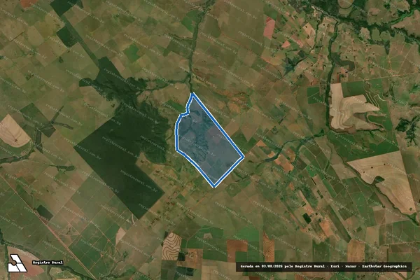 Imagem de satélite de Fazenda Miralua - Faz. Miralua em Marabá Paulista - SP
