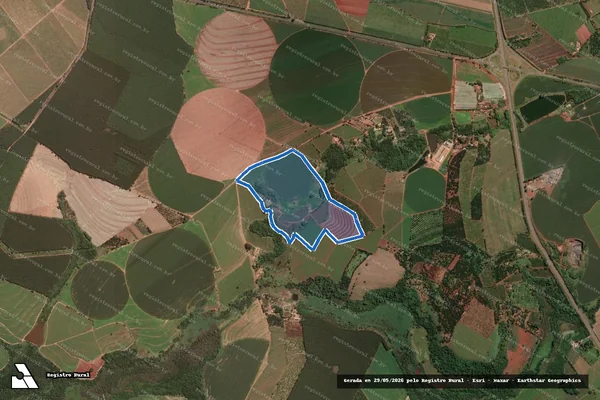 Imagem de satélite de Fazenda São Vicente ? Gleba ?B? - Parcela 1 em Aguaí - SP