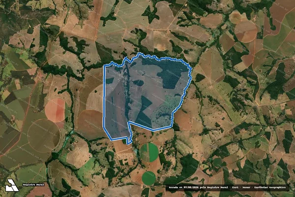 Imagem de satélite de FAZENDA SANTO INÁCIO em Montes Claros de Goiás - GO