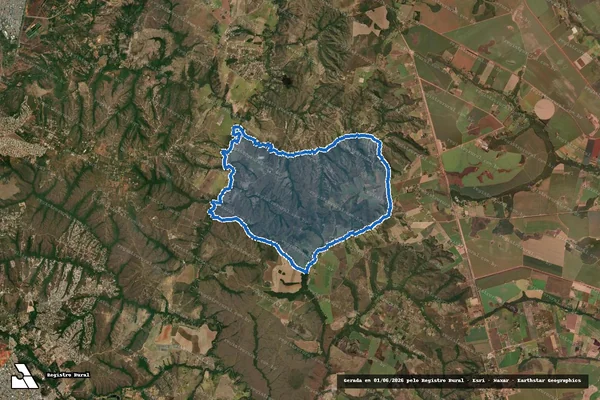 Imagem de satélite de FAZENDA QUEBRADA DOS GUIMARÃES - Gleba 1 ? Matrícula nº 55808 em Brasília - DF
