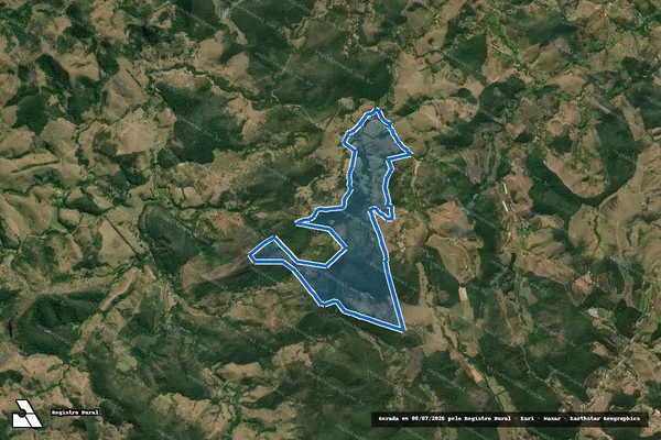 Imagem de satélite de Fazenda São João - Gleba A em Três Rios - RJ