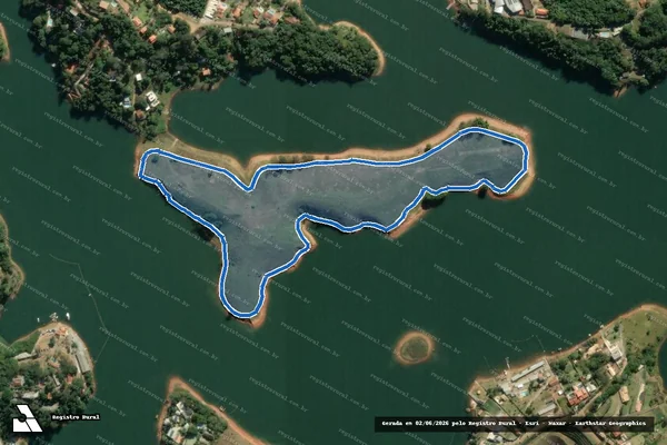 Imagem de satélite de ESTÂNCIA TRÊS MARIAS - Matrícula 33.630 em Igaratá - SP