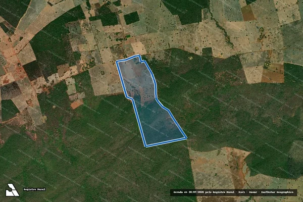 Imagem de satélite de FAZENDA  NOSSA SENHORA APARECIDA - TRES IRMÃOS - Gleba 02 em Wanderley - BA