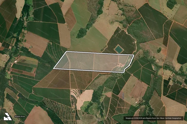 Imagem de satélite de Fazenda Rancharia, lugar denominado ?Fazenda Pastão IV? - Parte 1 em Monte Carmelo - MG