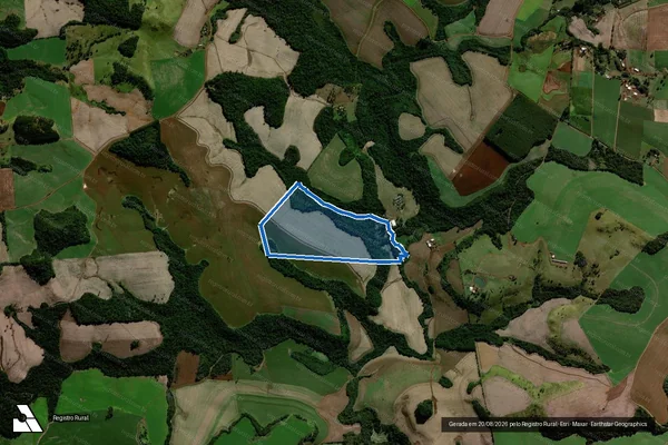 Imagem de satélite de Q 05 da Gl 09 - Fazenda Xagú - Única em Nova Laranjeiras - PR