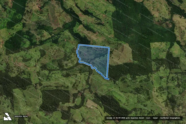 Imagem de satélite de FAZENDA FLÓRIDA I - Matrícula 6844 em Laranjal - PR