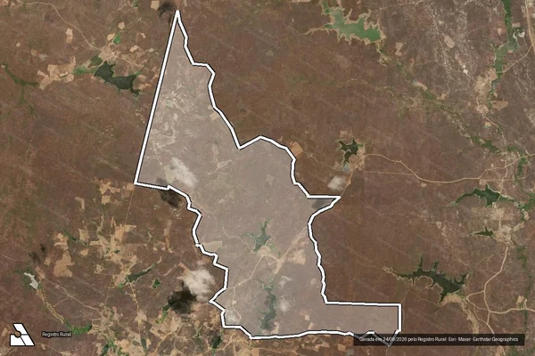 Imagem de satélite de Fazenda Riacho Fechado - Parte 1 em Ipaporanga - CE