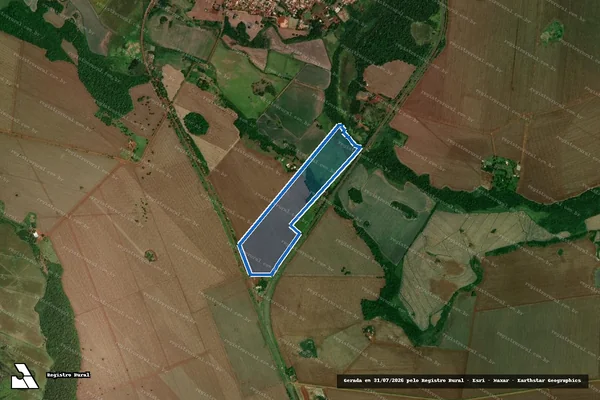 Imagem de satélite de Fazenda Paraíso - Parte 1 em Rio Brilhante - MS