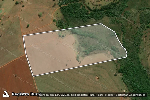 Imagem de satélite de Lote 12 - Projeto de Assentamento Paulo Faria - Parte 1 em Campo Florido - MG