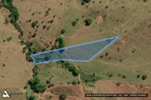 Imagem de satélite de FAZENDA CÓRREGO FUNDO - GLEBA REMANESCENTE 01 - GLEBA 24 em Mairipotaba - GO
