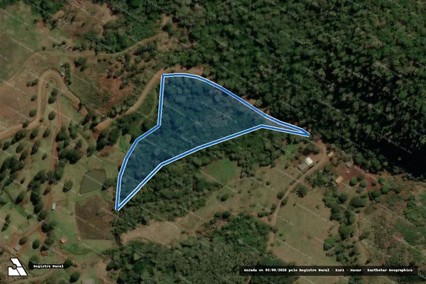Imagem de satélite de LOTE 050 - RESERVA LEGAL -  PROJETO DE ASSENTAMENTO SANTA BARBARA - LOTE 050 - RESERVA LEGAL - PARTE 02 em Bituruna - PR
