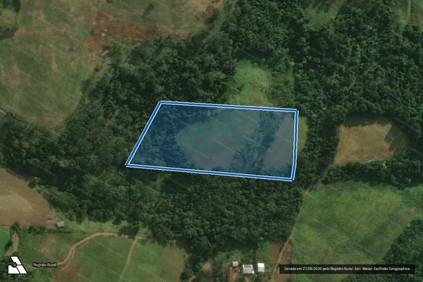 Imagem de satélite de Parte do Lote Rural N°16 - Parte 1 em São Miguel do Oeste - SC