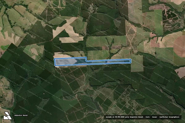 Imagem de satélite de Fazenda Caçador - Parcela 1 em Borebi - SP