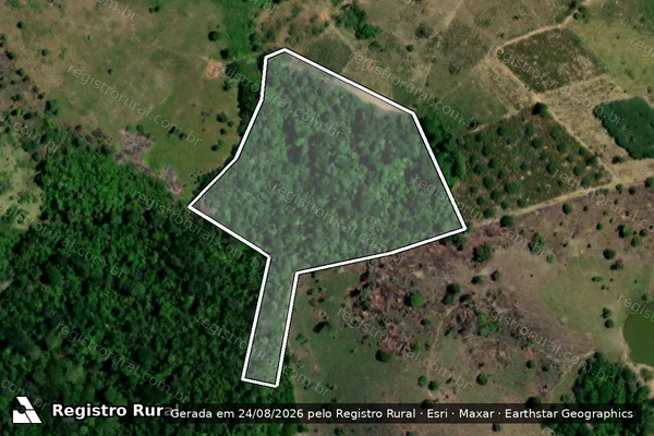 Imagem de satélite de FAZENDA REUNIDAS NOVA AMÉRICA - RESERVA LEGAL III em Itamaraju - BA