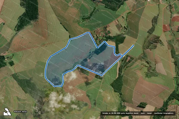 Imagem de satélite de Fazenda São João da Boa Vista - Gleba D - Gleba D1 em Sarutaiá - SP