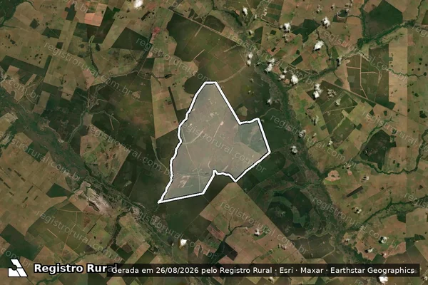 Imagem de satélite de Fazenda Vertente - Gleba A em Água Clara - MS
