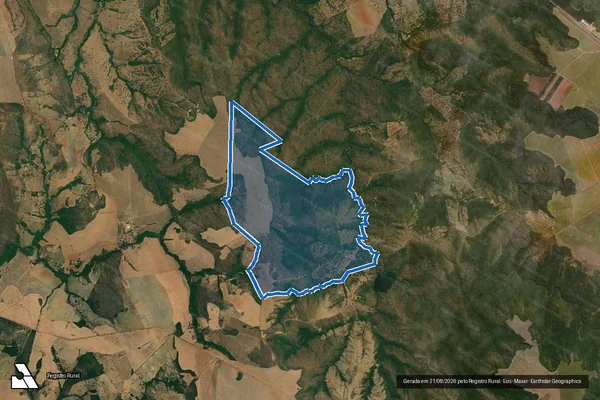 Imagem de satélite de FAZENDA MIMOSO DENOMINADA CANOA - Parte 2 em Cristalina - GO