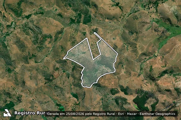 Imagem de satélite de FAZENDA BOA ESPERANÇA PARTE 01 - Parte 1 em Jampruca - MG
