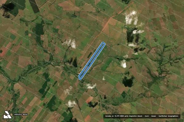 Imagem de satélite de Sítio Cantinho do Céu - Matrícula 2.038 em Presidente Venceslau - SP