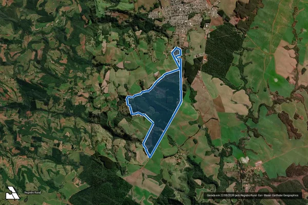 Imagem de satélite de LOTE RURAL N° 218 DA GLEBA 10 DA FAZENDA SÃO VICENTE DE PALMASOLA - 218 B em Palma Sola - SC
