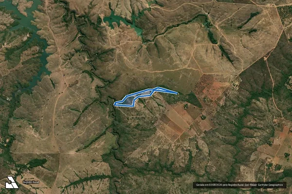 Imagem de satélite de PA JACINTO DURÃES RESERVA LEGAL VII - Parte 1 em Padre Bernardo - GO