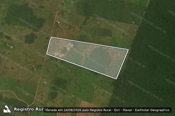 Imagem de satélite de PA MONTEPIO - LOTE 165 - Parcela 1 em Água Azul do Norte - PA