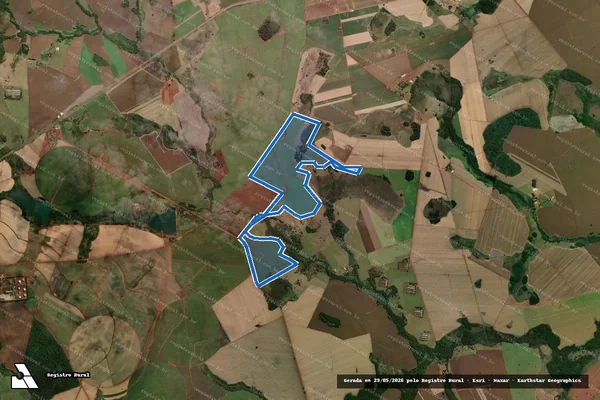 Imagem de satélite de FAZENDA LAGE BARRA FLORESTA - Parte 1 em Santo Antônio da Barra - GO