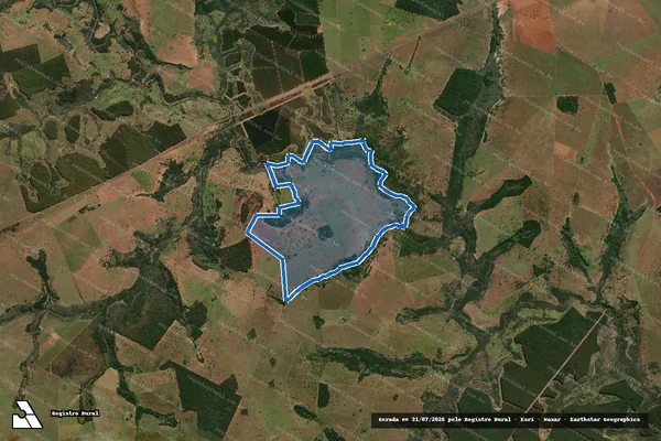 Imagem de satélite de FAZENDA BURITAMA II - AREA 1 em Inocência - MS