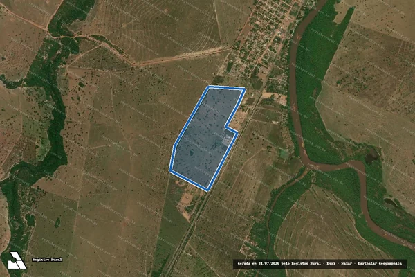 Imagem de satélite de FAZENDA CANAÃ II  ÁREA RETIFICADA em Coxim - MS