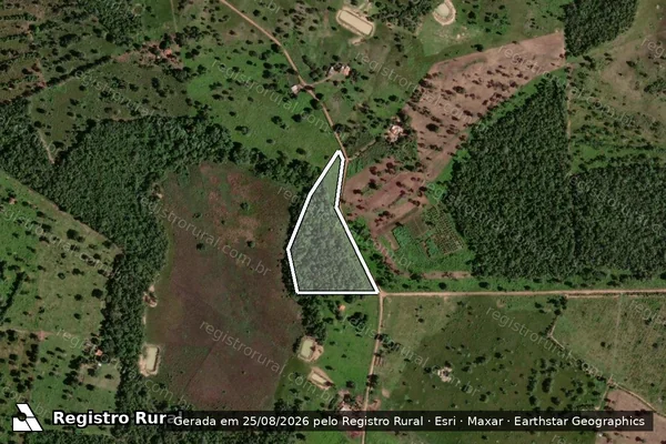 Imagem de satélite de - P.A SADIA VALE VERDE-LOTE Nº 369 ÁREA 02 em Cáceres - MT