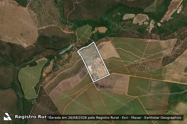 Imagem de satélite de FAZENDA BONITO, L. D. ?RIBEIRÃO SUJO? - Parte 1 em Serranópolis - GO