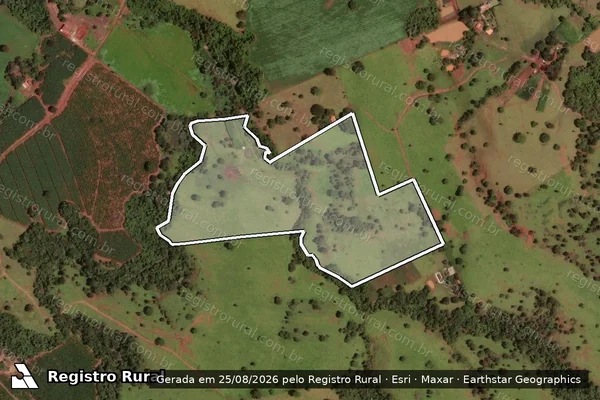 Imagem de satélite de Fazenda Passa Três - Parcela 1 em Santa Rosa de Goiás - GO