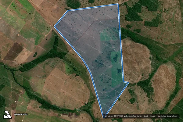 Imagem de satélite de Fusão dos Lote nº 19 e parte do Lote 18, Loteamento Cana Brava ? Fazenda Primavera I - Parte 2 em Lagoa da Confusão - TO