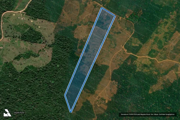 Imagem de satélite de PA Santa Maria - Lote 032 - Parte 1 em Machadinho D'Oeste - RO
