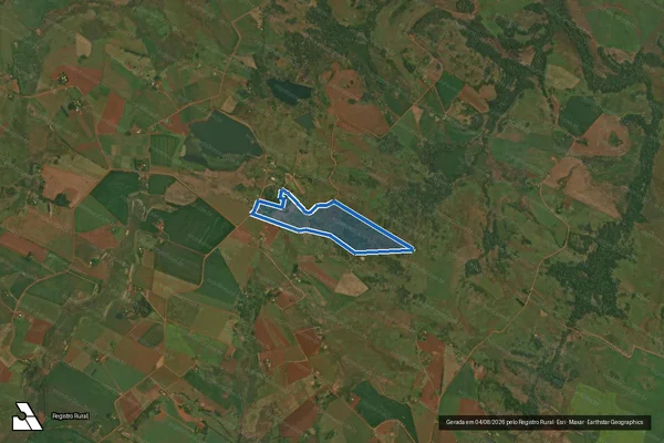 Imagem de satélite de Assentamento Conquista da Luta II - Lote 135 A em Itacurubi - RS