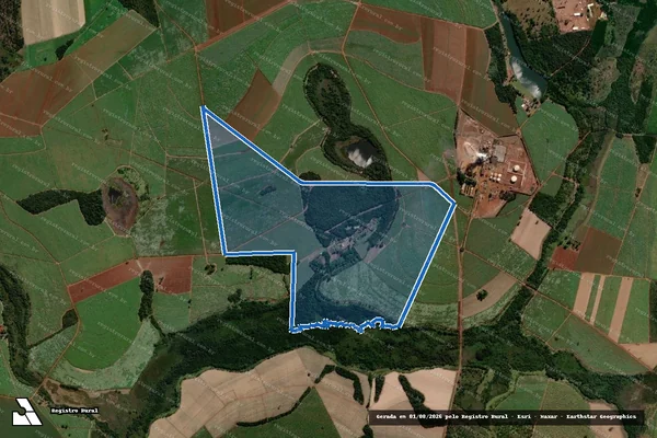 Imagem de satélite de Fazenda São Cristovão - Parte 2 em Pirajuba - MG