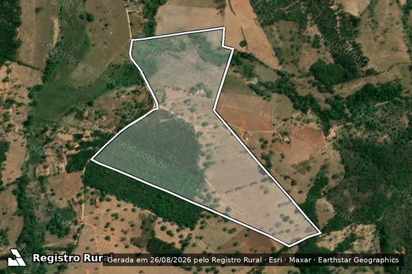Imagem de satélite de Fazenda Barreiro - Parcela 1 em Carmo do Cajuru - MG
