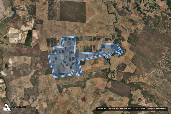 Imagem de satélite de FAZENDA OLHOS D ÁGUA - PARCELA A em Flores de Goiás - GO